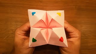 How To Make a Paper Fortune Teller  EASY Origami [upl. by Follmer]