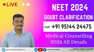 🔴 Live  NEET 2024 Registration  Doubt Clarifications  Join Now  Mizpah Career Academy [upl. by Rudelson]