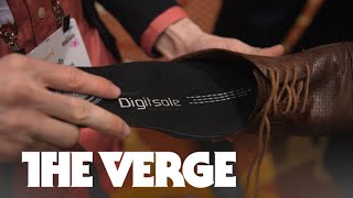 This Bluetooth insole tracks steps and heats feet  CES 2015 [upl. by Blondie]