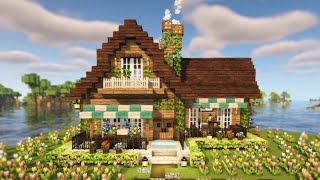 Minecraft Aesthetic Library Cafe Tutorial  Mizunos 16 Craft Resource Pack [upl. by Cloe]