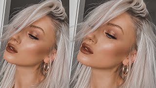 soft bronze fall glam  glowing skin  makeup tutorial  lolaliner [upl. by Ahsennod49]