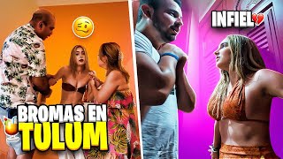 24 HORAS HACIENDO BROMAS EN TULUM a toda la familia  Hermanas JM [upl. by Aklog797]