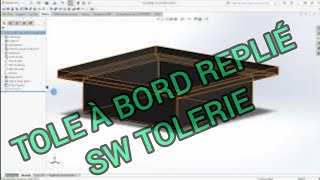 Tôlerie tôle à bord replié flange miter Solidworks [upl. by Donal]