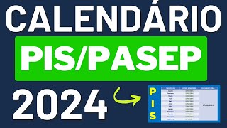 CALENDÁRIO PIS PASEP 2024 Atualizado  TABELA PIS PASEP 2024 [upl. by Airetahs84]