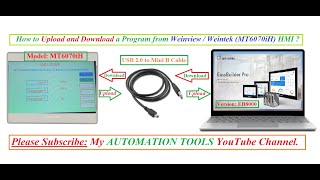 How to Upload and Download a Program from WeinviewWeintek MT6070iH HMI [upl. by Bicknell]