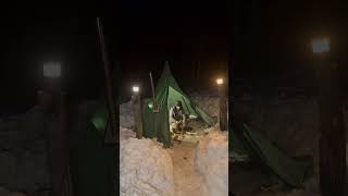 3 Days SOLO SURVIVAL CAMPING In DEEP SNOW  Winter Storm Bushcraft Hot Tent Camp  Stove Cooking [upl. by Greenland384]