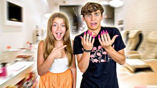 GIVING BOYFRIEND ACRYLIC NAILS PRANK bad idea💅 😡 Claire Rocksmith [upl. by Ilamad728]