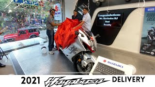 Taking delivery of 2021 Hayabusa  Suzuki Hayabusa Silver [upl. by Haerle2]