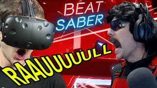 DrDisrespect Gillette  BEAT SABER HTC VIVE VR [upl. by Bundy81]