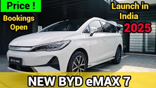 BYD eMAX 7 Launch in India 2025  New BYD eMAX 7 Booking Price ₹51k Mileage 2025  eMax 7 2025 [upl. by Gupta912]