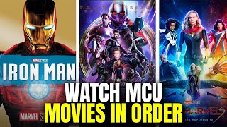 HOW TO WATCH MARVEL MOVIES IN CHRONOLOGICAL ORDER [upl. by Ellebana167]