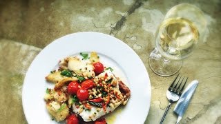 Baked Pollock with Tomato amp Ginger Salsa Parma Ham Pine Nuts amp Potato amp Parsnip Hash [upl. by Ayocal]