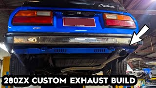 L28 TURBO 280ZX FULL 3 INCH CUSTOM EXHAUST BUILD [upl. by Potter861]