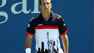 Stepanek Designs His Own US Open Shirt [upl. by Ronym]