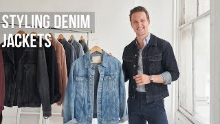 5 Different Styles of Denim Jackets for Men  Jean Jacket Outfit Ideas [upl. by Beatriz963]