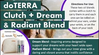 Excellent doTERRA Dream And Radiant Essential Oil Blend Uses [upl. by Engle]