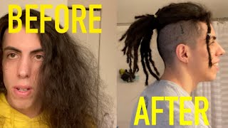 DREADLOCK TUTORIAL │ How To Dreadlock Straight Hair at HOME MENS DREADLOCK STYLE [upl. by Stilu]