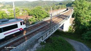 TRAINSPOTTING VOL 5145 Trenes de Cercanías Renfe desde el Aire UHD 4K [upl. by Sauer304]