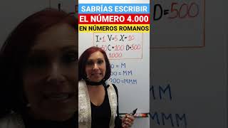 🤯¿Sabrías escribir el NÚMERO 4000 EN NUMEROS ROMANOS Matemáticas básicas Short [upl. by Elhsa]