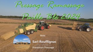 Pressage et ramassage paille blé 2024 [upl. by Prendergast]