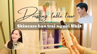 KHU VỰC BỒN RỬA MẶT  SKINCARE ROUTINE BẠN TRAI NGƯỜI NHẬT CÓ GÌ BoonTrang [upl. by Ycniuqed]