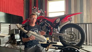 Yoshimura RS12 Dyno Test 2223 CRF250R [upl. by Namyaw]