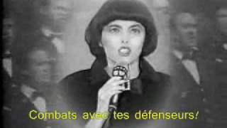 Mireille Mathieu singing La Marseillaise with lyrics [upl. by Shimkus765]