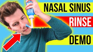 How to do a NASAL SINUS washout at home  Doctor demonstrates [upl. by Ynabe]