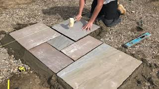 Laying Natural Stone Paving Guide [upl. by Allyce]