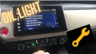 Honda Clarity Oil Light Reset [upl. by Aiouqes]