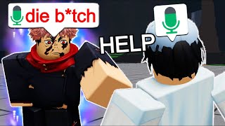 Roblox The Strongest Battlegrounds VOICE CHAT is TOO TOXIC [upl. by Ellehcram]