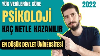 PSİKOLOJİ NETLERİ 2022  Psikoloji İçin Kaç Net Gerekir   EN DÜŞÜK PSİKOLOJİ BÖLÜMÜ  Yök Atlas [upl. by Homer]