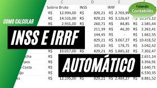 Cálculo de INSS e IRRF na folha de pagamento [upl. by Lachish]