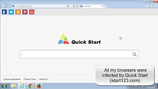 How to remove uninstall istart123com Firefox ChromeIE [upl. by Aneetsyrk]