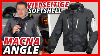 Vielseitige SoftshellMotorradjacke fürs ganze Jahr ☀️❄️  Macna Angle  Helmexpresscom [upl. by Botnick650]