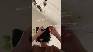 I tried the furring technique😋 sorrry for not posting as much shorts crafts maskmaking bff [upl. by Atekram]