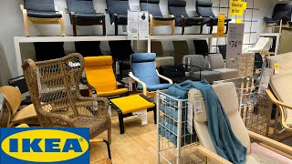 IKEA ARMCHAIRS  ACCENT CHAIRS OTTOMANS IN STORE WALK THROUGH [upl. by Sakmar]