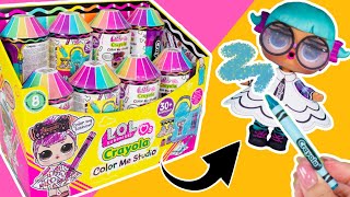 LOL Surprise Loves Crayola COLOR ME STUDIO Full Case Unboxing [upl. by Ylatan]