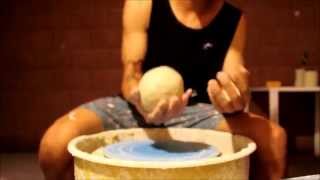 Pottery  How to Center Clay When the Clay Falls off the Bat [upl. by Hart]