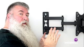 InstallerParts Episode 18  Full Motion SwivelTilt TV Mount Installation [upl. by Ahsinahs868]