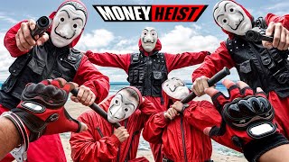 PARKOUR VS MONEY HEIST 6  No ESCAPE for BAD GUYS as POLICE close in fast BELLA CIAO REMIX [upl. by Judus]