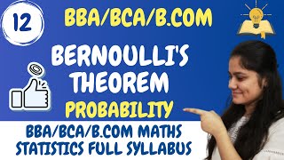 Introduction to Bernoullis TheoremProbabilityDream Maths [upl. by Atikam54]