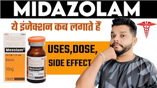 Midazaolam Injection UsesMechanism Of ActionContraindications amp Side Effects In Hindi  Mezolam [upl. by Dacy]