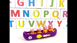 Learning the alphabet with Peppa Pig Family Educational video for kids and toddlers [upl. by Enaamuj]