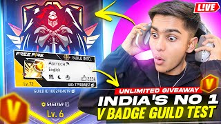 Aditech is Back Live Indias Top 1 V Badge Guild Test Nalla Gang  Garena Free Fire Max [upl. by Jurdi]