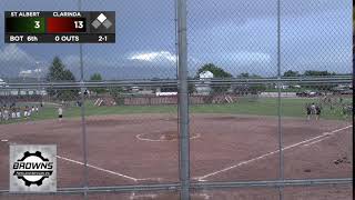 Clarinda Vs St Albert  Varsity Softball [upl. by Airat]