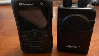 Unication G5 P25 pager vs Apollo VHF analog Minitor IIIIV clone pager rambling [upl. by Bradley]