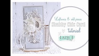 How To Create Shabby Chic Card with Leftovers [upl. by Selmore528]