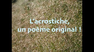 Produire un acrostiche en CE1 [upl. by Gaskins425]