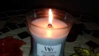 █▬█ █ ▀█▀ Wood Wick Candle Review PlusWickGREAT SOUND [upl. by Lynsey]